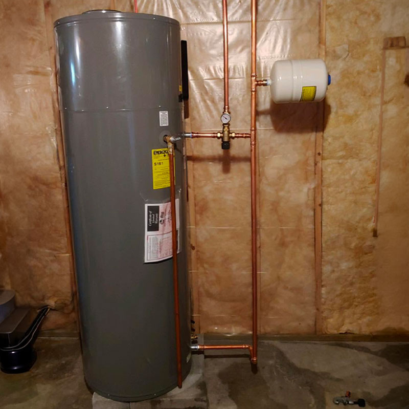 Newly installed Rheem Prestige 80 gallon heat pump water heater
