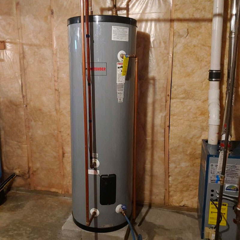 Old, leaky in-direct water heater